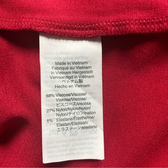 J Crew Long Sleeve Crew Neck Red Stretch Sheath Dress Size 00 - Picture 6 of 6